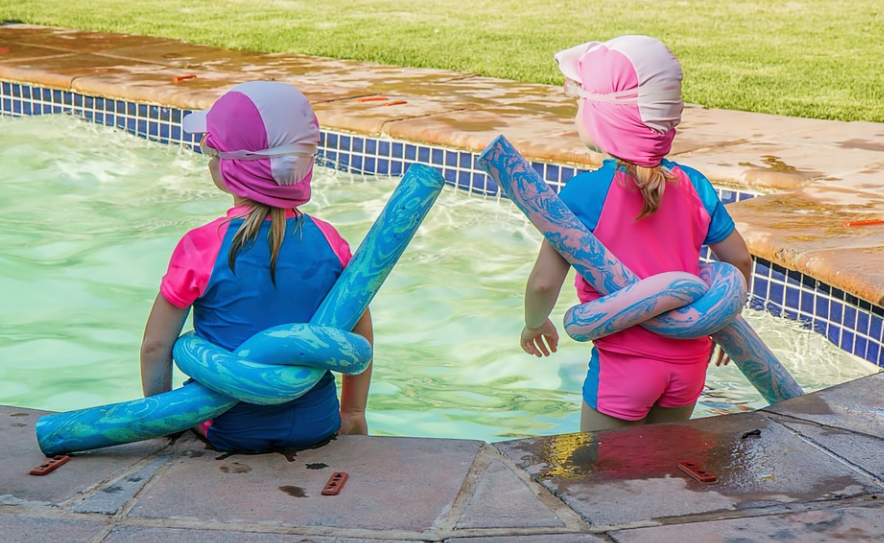 kids at the pool